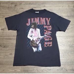 Vintage 80s 1988 Jimmy Page Single Stitched T Shirt Mens Large L Led Zeppelin